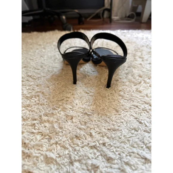 Women's Black Kitten Heel Sandals Size 7 - Picture 4 of 6